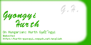 gyongyi hurth business card